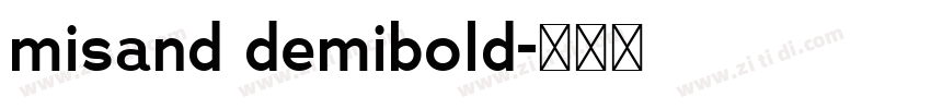 misand demibold字体转换